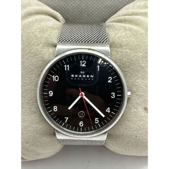 Skagen Ancher SKW6051 Men's Stainless Steel Mesh Analog Dial Quartz Watch AEA145 - Picture 1 of 11